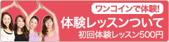 ワンコインで体験!体験レッスンについて
